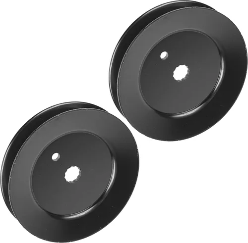 Vista 5 de Caltric 2 poleas de husillo de cubierta de hoja compatibles con Troy-Bilt RZT50 cortadora de césped de 50 pulgadas