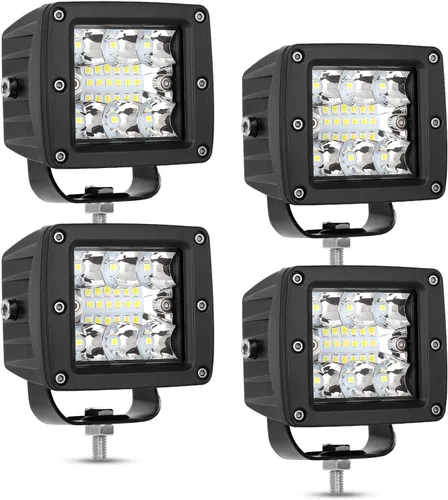 Vista 9 de Barra de luz LED cúbica de 3 pulgadas, 36W, combo de foco y inundación, luces de conducción todoterreno para camioneta, barco, RZR, ATV, UTE, UTV