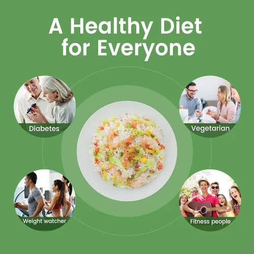 Vista 8 de Hethstia 20 paquetes de espaguetis y arroz Shirataki dieta de fideos Konjac aptos para paleo, sin azúcar, sin gluten, bajo en calorías y vegano