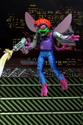 Vista 4 de NECA TMNT Turtles in Time Baxter Stockman - Figura de acción definitiva a escala de 7 pulgadas