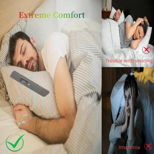 Vista 2 de Dream Pro - Altavoz de almohada, altavoz debajo de la almohada para dormir de lado, barra de sueño Bluetooth de conducción ósea, auricular portátil