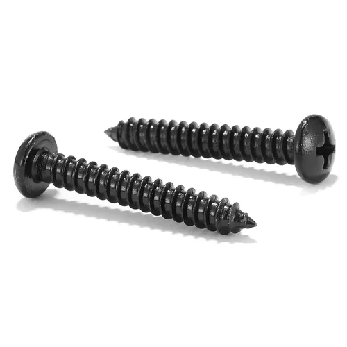 Vista 11 de #4 x 1 Tornillo de Madera 100 Piezas 18-8 (304) Acero Inoxidable Cabeza Plana Tornillos Autorroscantes Rápidos para Paneles de Yeso Óxido Negro por