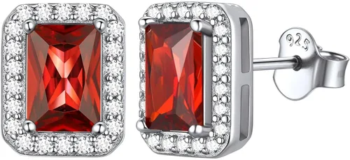 Vista 54 de ChicSilver Aretes de piedra natal para mujer de plata de ley 925