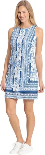 Vista 2 de London Times Vestido de satén de algodón para mujer Preppy Bright Happy Vacation Shift