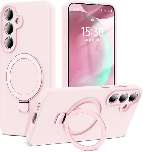Vista 46 de SKYLMW - Funda para Samsung Galaxy S23 con soporte, 6.1 pulgadas, color negro Soporte de anillo magnético, compatible con Mag-Safe, funda