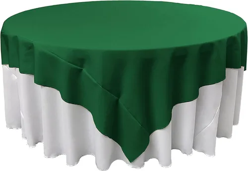 Vista 7 de LA Linen. Mantel cuadrado de popelina de poliéster