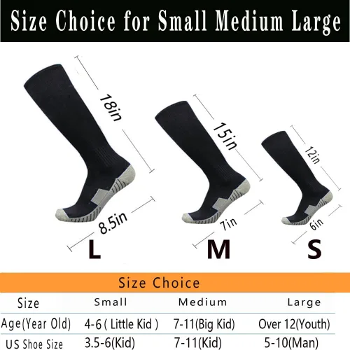 Vista 4 de Calcetines de fútbol de 312 pares de calcetines de fútbol transpirables hasta la rodilla para hombres, jóvenes y niños