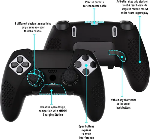 Vista 109 de PlayVital 3D Studded Edition Anti-Slip Silicone Cover Case for ps5 Edge Controller, Soft Rubber Protector Skin for ps5 Edge Wireless Controller with