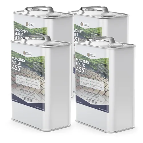 Vista 12 de DeckGeneral Sellador acrílico de mampostería 4551 - Sellador de pavimentador de patio para ladrillos y piedras naturales - Sellador hidrofóbico