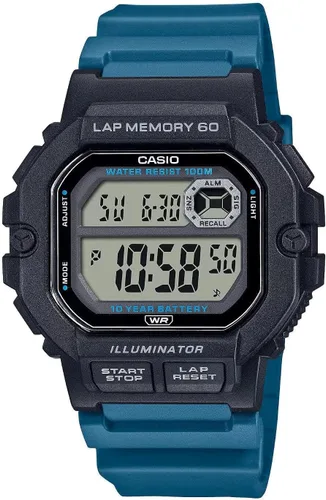 Vista 7 de Casio WS1300H Series Digital Watch 100 Meter Water Resistance LED Backlight 1/100 SEC Stopwatch Tide Graph Coundtown Timer LED Light