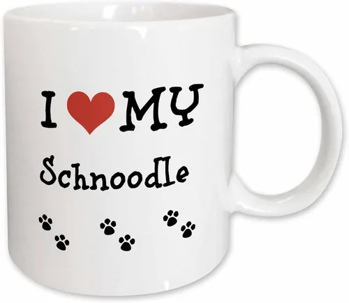 Vista 8 de 3dRose BrooklynMeMe Pets - Taza con texto en inglés "I Love My - Schnoodle (taza_183648_4)