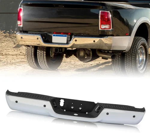 Vista 14 de SOCKIR Conjunto de parachoques de paso trasero con revestimiento antióxido Compatible con 2002-2008 Dodge Ram 1500 2003-2009 Ram 2500 3500 Pickup