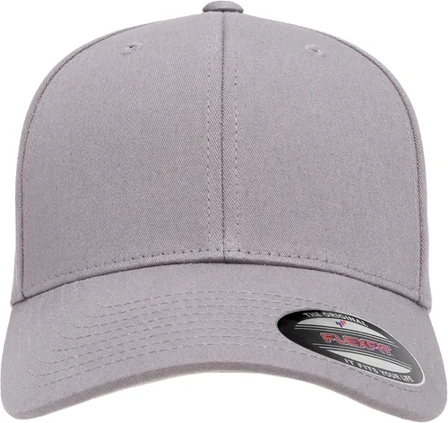 Vista 2 de Flexfit Gorra ajustada de sarga de algodón para hombre, plateado