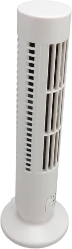 Vista 7 de Tower Fan Portable Fan Table USB Bladeless Quiet Cooling [Brand] Compact Tower Design 2 Speeds for Home Bedroom Desktop Side Table (White)