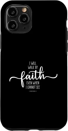 Vista 27 de iPhone 16 I Will Walk By Faith, God Jesus Christian Bible Inspiration Case