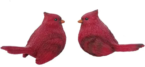 Vista 5 de Figuras de cardenal rojo de pájaro cardenal para decoración del hogar y regalos cardinales (juego de 2)