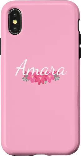 Vista 4 de iPhone 14 Amara - Funda personalizada para teléfono con diseño floral, color rosa