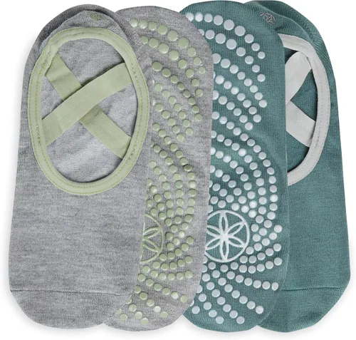 Vista 19 de Gaiam Grippy Studio Yoga Socks for Extra Grip in Standard or Hot Yoga