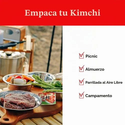 Vista 9 de Wang Kimchi coreano enlatado – Auténtico repollo de napa fermentado con Gochugaru Kimchi multiusos rico en probióticos Sabor coreano picante