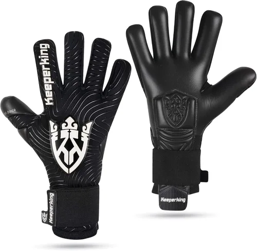 Vista 9 de Keeperking Guantes profesionales de portero de fútbol para niños, chicos, jóvenes, adultos, hombres, guantes de portero de fútbol con agarre fuerte