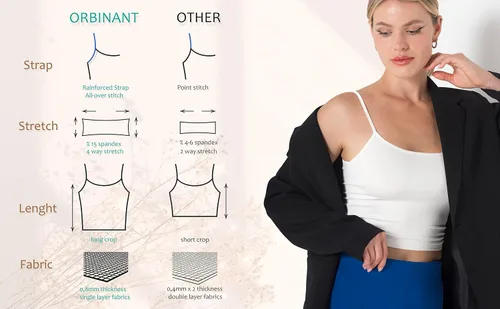Vista 2 de Camisetas cortas para mujer, largas, blancas, negras, sexy, lindas, de entrenamiento, tirantes delgados, recortadas, de cintura alta, paquete de 2
