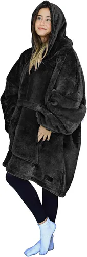 Vista 37 de Tirrinia - Sudadera con capucha de gran tamaño, manta de sherpa cómoda, reversible, gigante, para adultos, hombres, mujeres, adolescentes, esposa