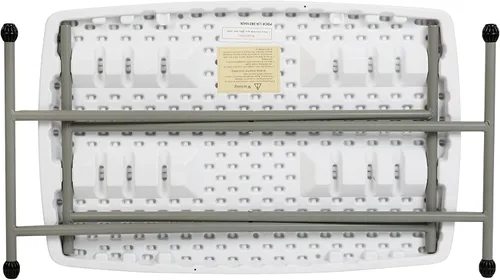 Vista 9 de EMMA + OLIVER Bandeja de TV plegable de plástico ajustable de 30 pulgadas de altura/mesa portátil en blanco granito