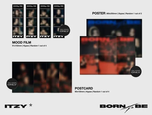Vista 3 de ITZY Born To Be 1 Limited Ver + 3 Standard Ver Set (Enviar por DHL)