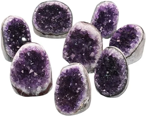 Vista 2 de StoneStory Piedra natural de racimo de amatista uruguay para cristales curativos para decoración del hogar Reiki de 14.11-17.64 oz