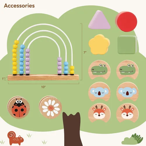 Vista 6 de Cubo de actividades de madera Montessori Juguetes para niños