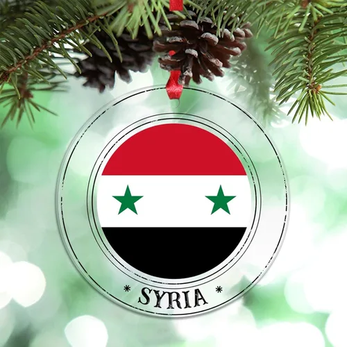 Vista 29 de Bandera nacional de Noruega, adornos de Navidad patrióticos 2023, decoraciones de Navidad para árbol, adornos acrílicos transparentes, colgante