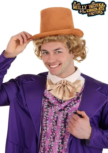 Vista 2 de Fun Costumes Willy Wonka and The Chocolate Factory - Peluca estándar para hombre