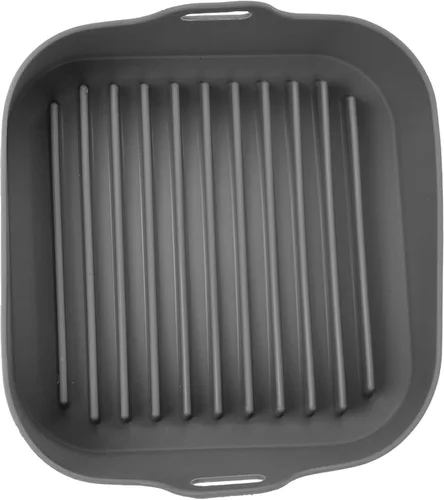 Vista 6 de Zerodis Olla de silicona para freidora de aire, cesta cuadrada de silicona para freidora de aire, accesorios de repuesto para revestimientos