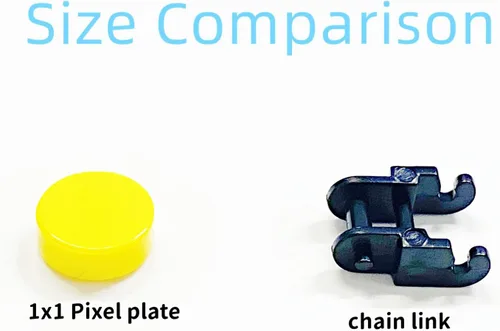 Vista 3 de Piezas técnicas de la pista del tanque de enlace de cadena 1000 PC Piezas de accesorios técnicos de pista de tanque a granel compatibles con Lego
