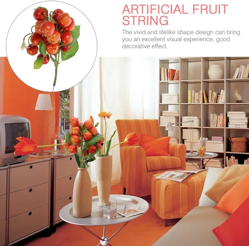 Vista 5 de MAGICLULU Ramo de flores artificiales de manzanas para decoración del hogar, 1 Uds Apple