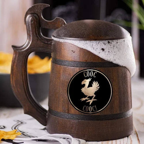 Vista 3 de Taza de cerveza Chocobo, jarra de cerveza, jarra de cerveza personalizada