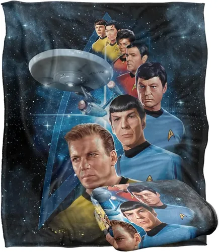 Vista 10 de Star Trek Among The Stars - Manta con licencia oficial de tacto sedoso, súper suave, 36 x 58 pulgadas