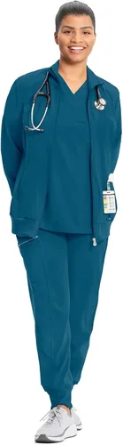 Vista 56 de Infinity by Cherokee 2391A - Chaquetas médicas con cremallera frontal para mujer, tela elástica en 4 direcciones