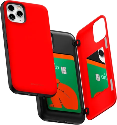 Vista 8 de GOOSPERY Parachoques magnético para puerta compatible con iPhone 11 Pro, tarjetero tipo cartera, cierre automático, protección de doble capa Negro