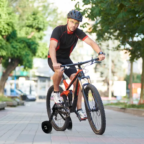 Vista 6 de MOSHAY Rueda de entrenamiento para hacer zoom en bicicleta para bicicletas variables de 16, 18, 20, 22, 24 pulgadas