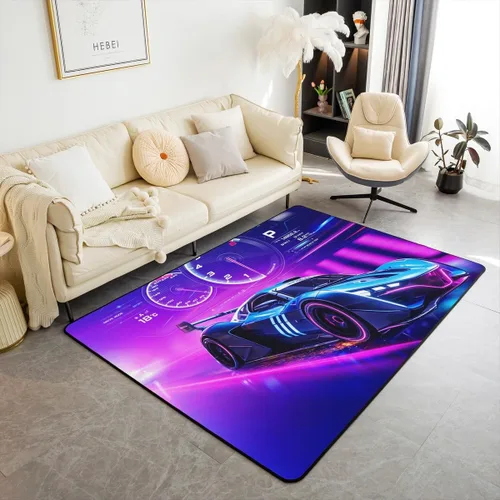 Vista 33 de jejeloiu Alfombra para sala de estar de animales de la selva para niños, 3 x 5, alfombra de área de tigre para niños, niñas, adolescentes