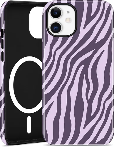 Vista 27 de Jusy Funda magnética Zebra para iPhone XR, color negro