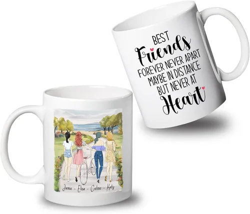 Vista 23 de Taza de café con texto en inglés "Best Friends Are The Sisters We Choose Ourselves We Choose Ourselves para mujeres, mejores amigas, taza de café