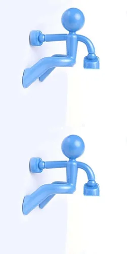 Vista 7 de Creative Wall Climbing Villain - Imanes para refrigerador, imán para colgar en la llave (negro, blanco, azul, naranja)