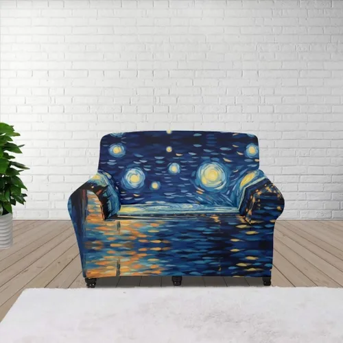 Vista 111 de ZOUTAIRONG Fundas elásticas para sofá con estampado de ramas de camuflaje 3D para sofá, funda para muebles de un solo cojín, decoración del hogar u