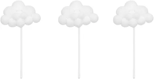 Vista 3 de Amosfun 5 piezas de decoración de pastel de dibujos animados 3D de nube, decoración de tartas de fiesta, día de San Valentín, boda, compromiso
