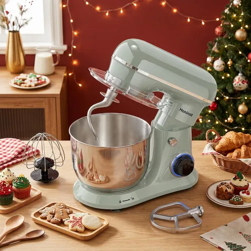 Vista 7 de Honinst Batidora eléctrica de pie 4QT, mezclador de cocina compacto de Verde