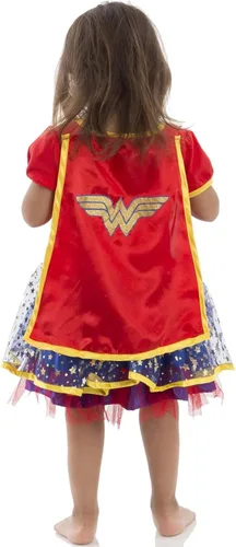 Vista 5 de DC Comics - Vestido de disfraz de tul para mujer y niña de la Liga de la Justicia de la Justicia conjunto de 3 piezas para bebés a niños grandes