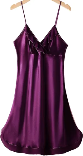 Vista 8 de Lonxu Vestidos casuales de satén de seda para mujer para vestidos de verano