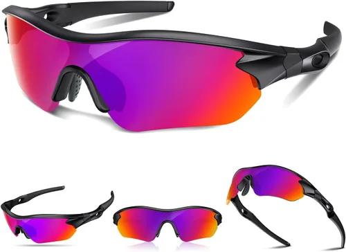 Vista 22 de Gafas de sol deportivas polarizadas para hombres y mujeres, jóvenes, béisbol, correr, pesca, tenis, golf, ciclismo, conducción, motor TAC UV400 TR90